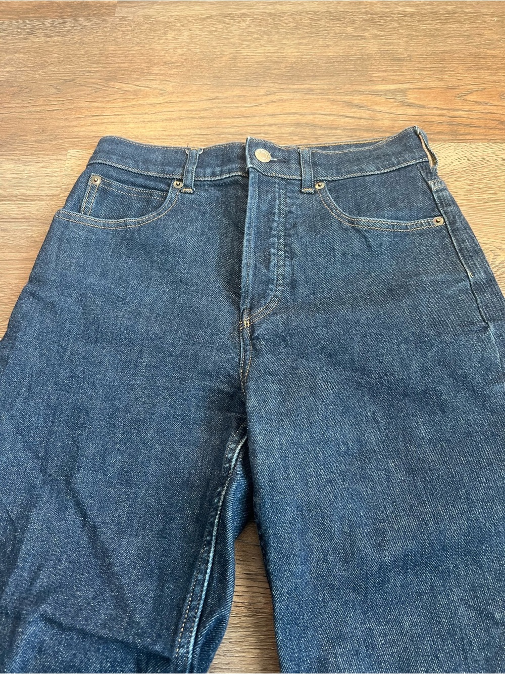 Everlane The Way-High Jean Dark Wash Straight Leg Size 26 Regular Casual Work - Picture 2 of 10